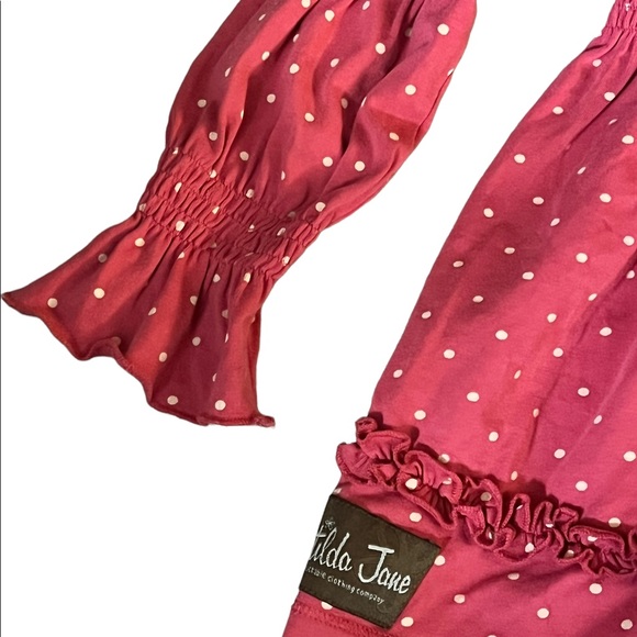 Matilda Jane Girls 12 month Pink Polka Dot Twirl Dress - Picture 4 of 5